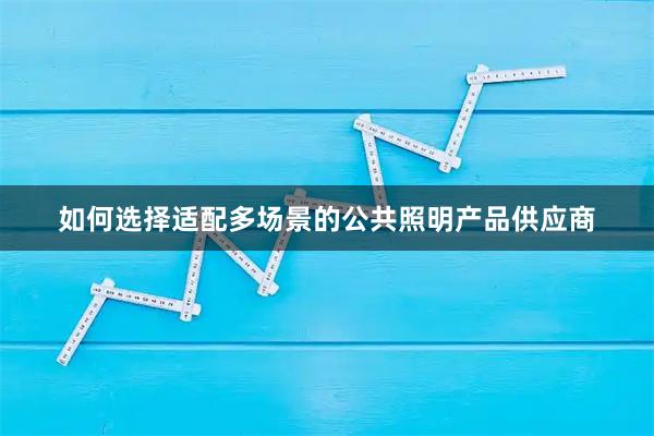 如何选择适配多场景的公共照明产品供应商
