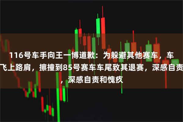116号车手向王一博道歉：为躲避其他赛车，车辆失控飞上路肩，擦撞到85号赛车车尾致其退赛，深感自责和愧疚